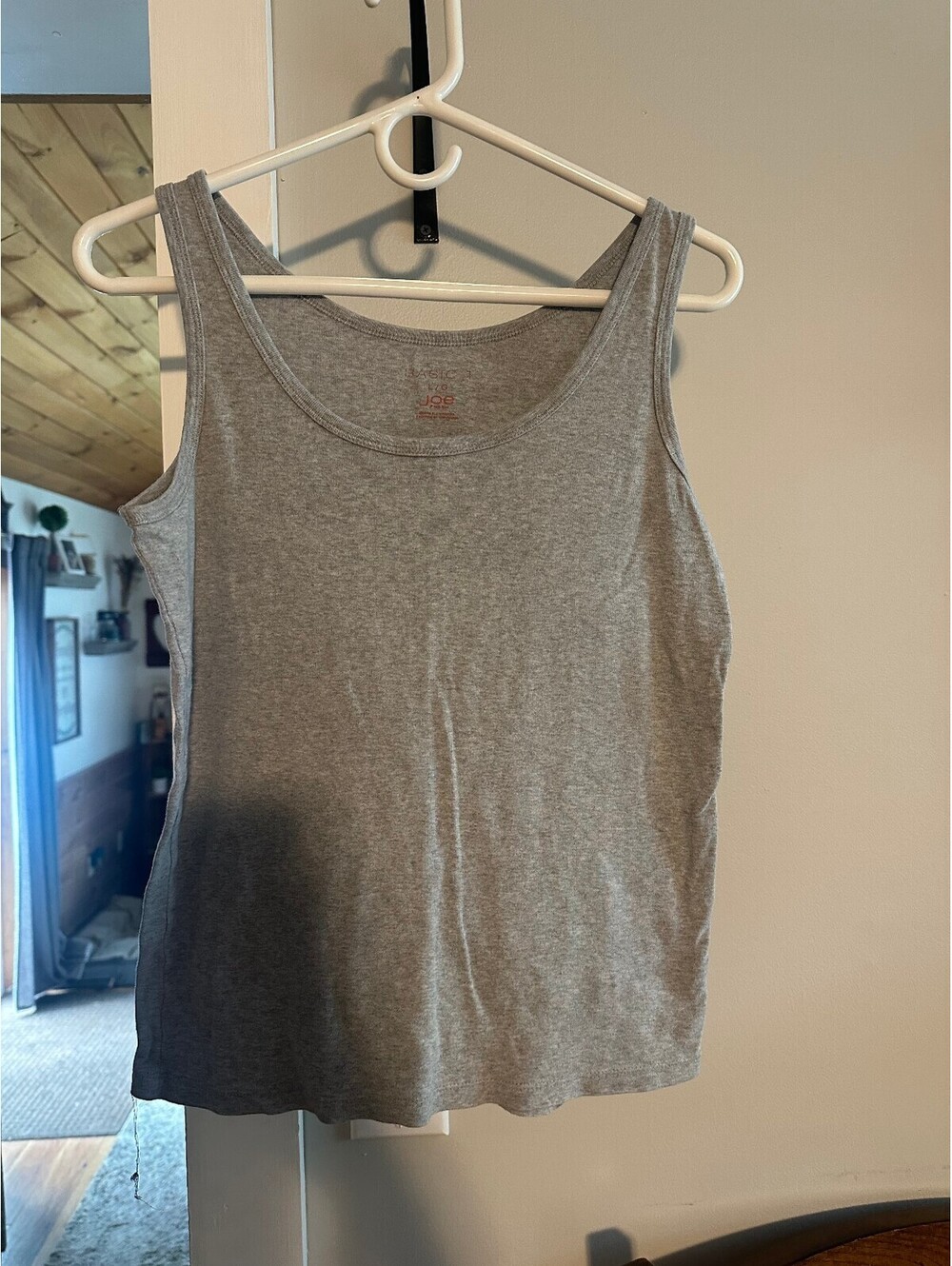Basic Joe gray cotton tank size L